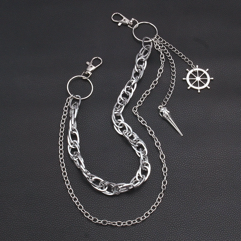 Fashionable metal accessory, pendant, trend trousers, European style