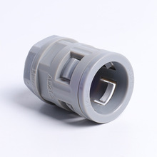 灰色白色塑料波纹管接头直插头尼龙软管接头阻燃尼龙软管pp管接