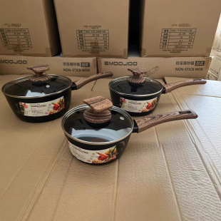 Emoojoo! Source Factory Cross-border Export to Southeast Asia Milk Pan Non-stick Pan Milk Fried Egg Pan Fire Red Dot Temperature Change