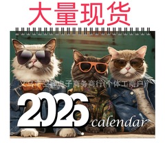 跨境新品2026 Stylish Cats Calendar 2026时尚猫咪日历