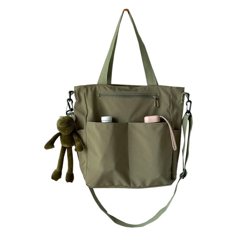 Bolsa de lona impermeable bolsa de hombro de verano para mujer bolsa de gran capacidad para mujer bolsa de mensajero para estudiantes universitarios