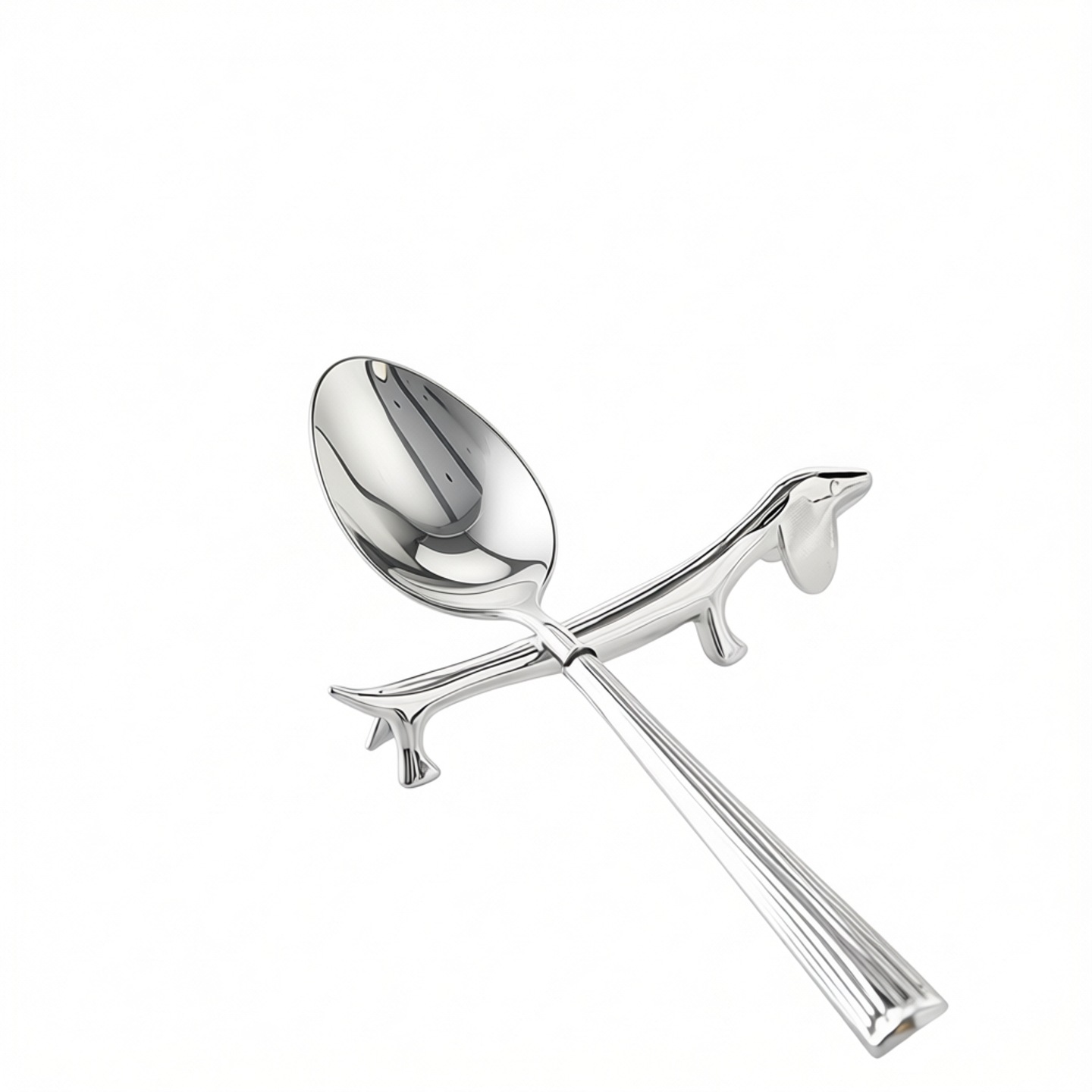 Portapalillos metálico lindo, diseño de perro y ciervo japonés, para vajilla palillos cuchillo y tenedor, ideal para hotel y hogar