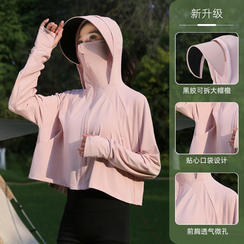 Moxun ロマンチックな日焼け止め服女性 2025 新しい夏のアイスシルクカーディガン軽量通気性抗 UV 日焼け止め服女性|undefined