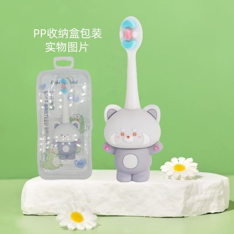 子供の漫画の歯ブラシの乳幼児の赤ちゃんの柔らかい細い毛の歯の小さい頭の滑り止めの取っ手の独立してメーカーの卸売りを包装します。|undefined