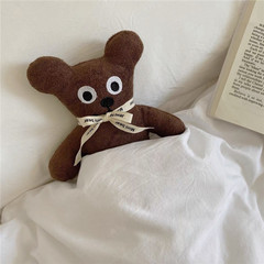 Handmade Cute and Charming Moon Bear Plush Toy with Bow Tie, Indie Design, Comforting Stuffed Animal, Festive Gift, Ideal for Photo Shooting