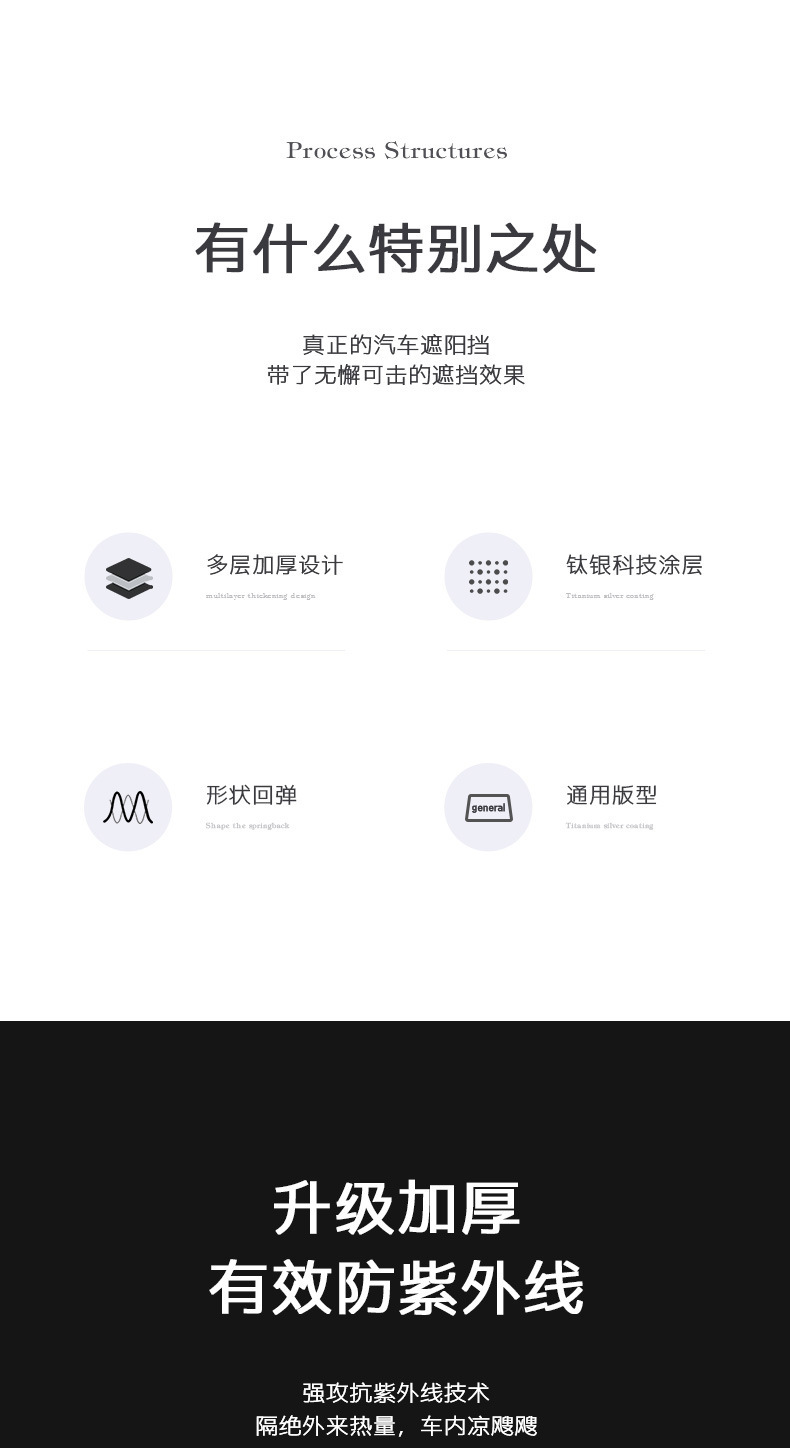 Car Sunshade Front Windshield Sunshade New Folding Double Circle Sunshade Car Front Sunshade