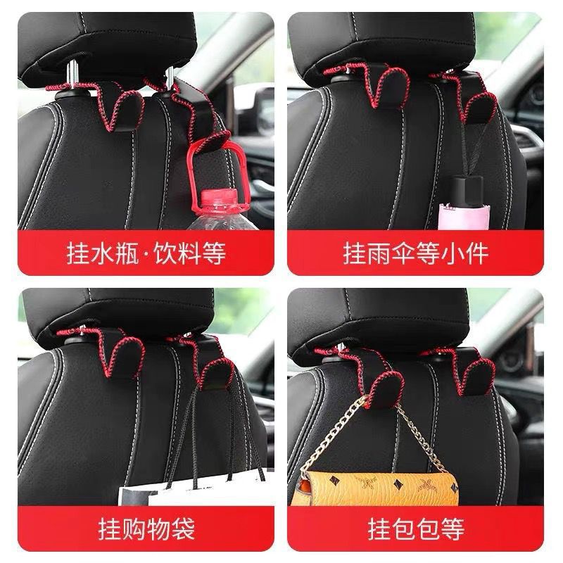 Coche nuevo asiento de cuero gancho del coche silla trasera oculta Multi-funcional asiento trasero pequeño gancho