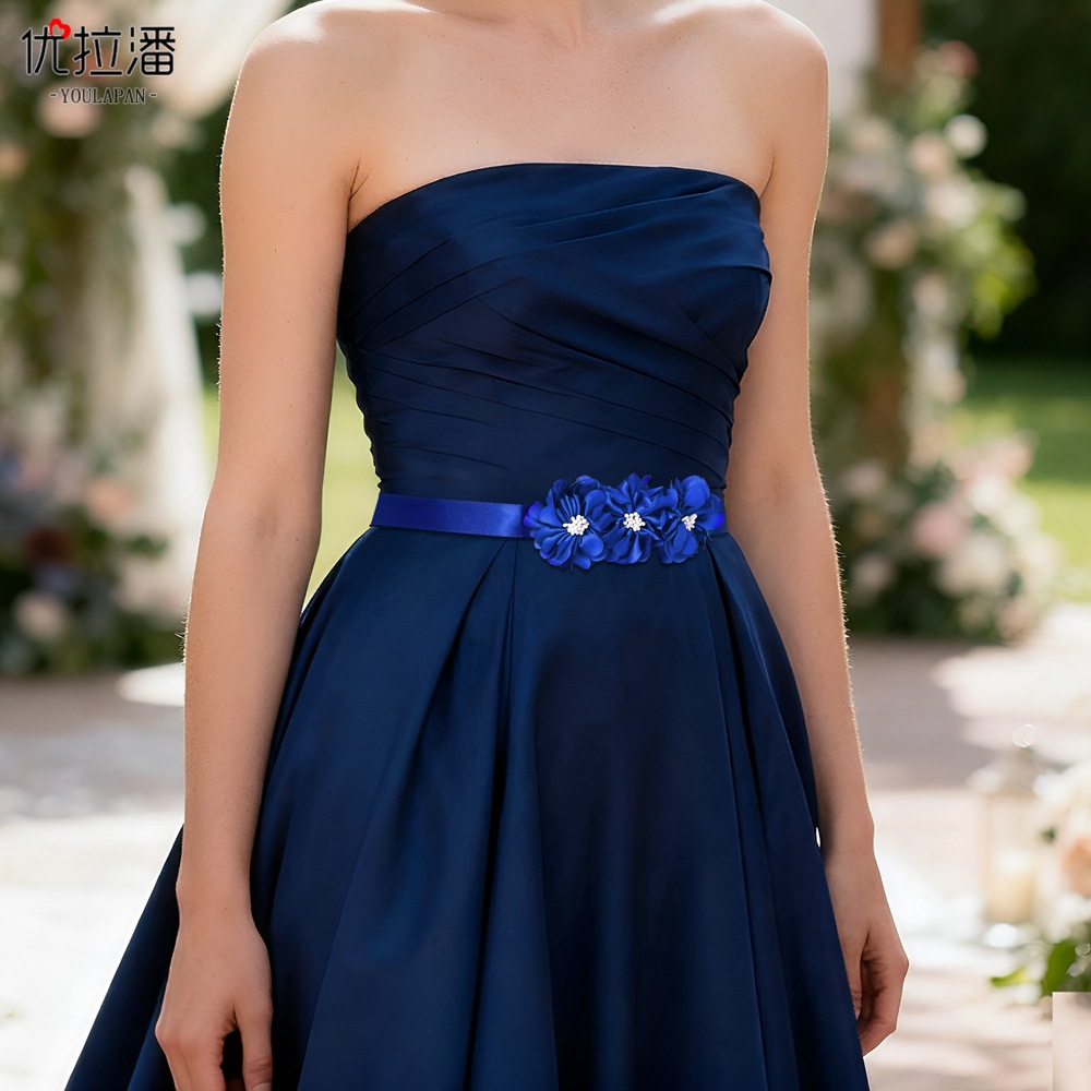 Youlapan S140 Amazon Sapphire Blue Fabric Artificial Flower Bridal Belt Pregnant Woman Photo Photo Accessories