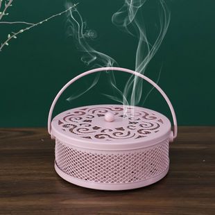 Mosquito-repellent incense box birdcage mosquito-repellent incense holder fireproof household indoor retro creative aromatherapy burner mosquito-repellent incense tray holder