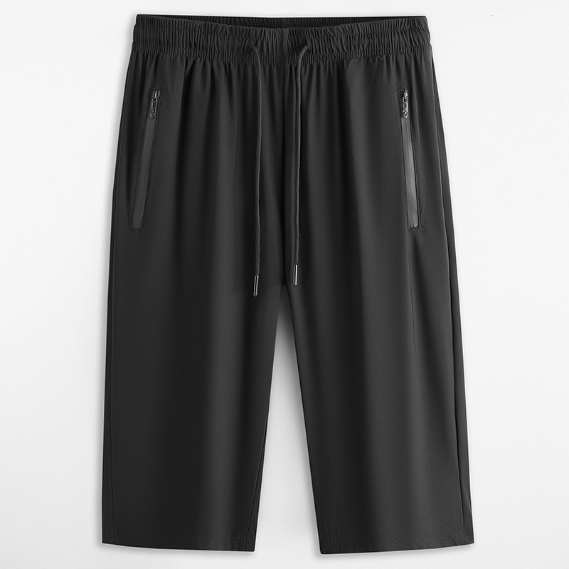 Fat Brother 2025 Plus Size Sports Shorts Men's Summer Thin Over-The-Knee Beach Pants Casual Quick-Drying Shorts