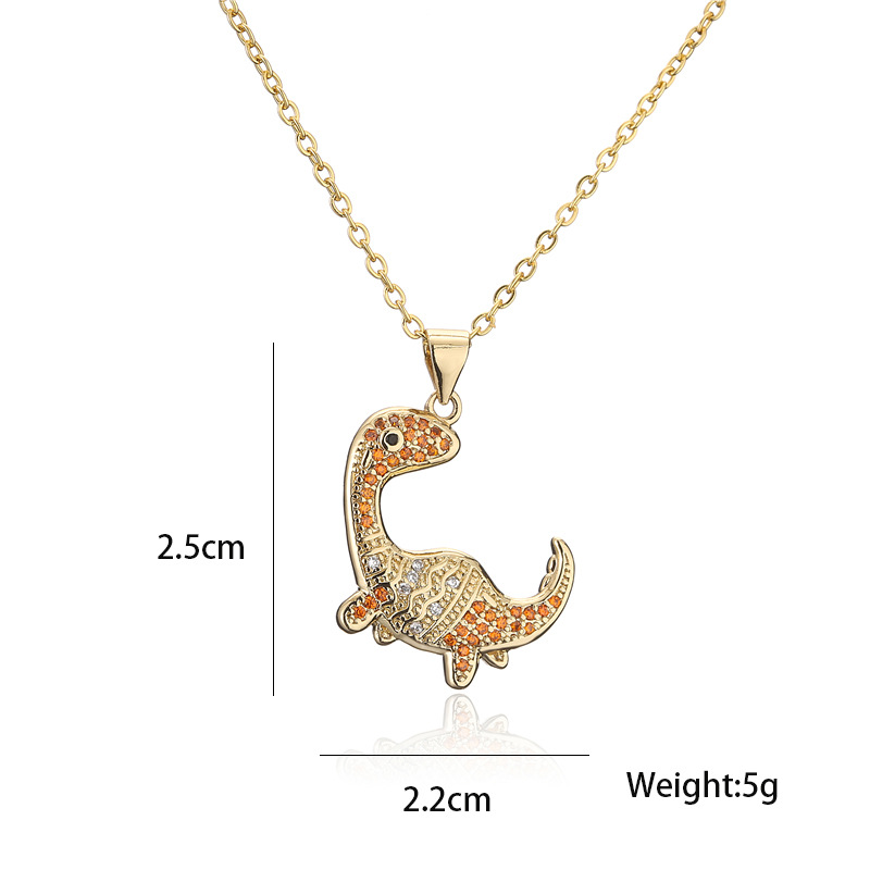 Aogu Cross-Border Supply Hot Sale in Europe and America Hip Hop Culture Dinosaur Series Pendant Real
