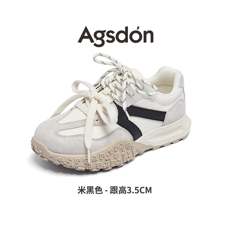 Zapatos deportivos de Augu Shi Deng Gump para mujeres 2026 primavera nuevos zapatos de entrenamiento blancos casuales ligeros zapatos de suela gruesa