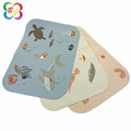 北欧热转印硅胶桌布可爱动物图案儿童餐桌垫耐高温防烫隔热西餐垫