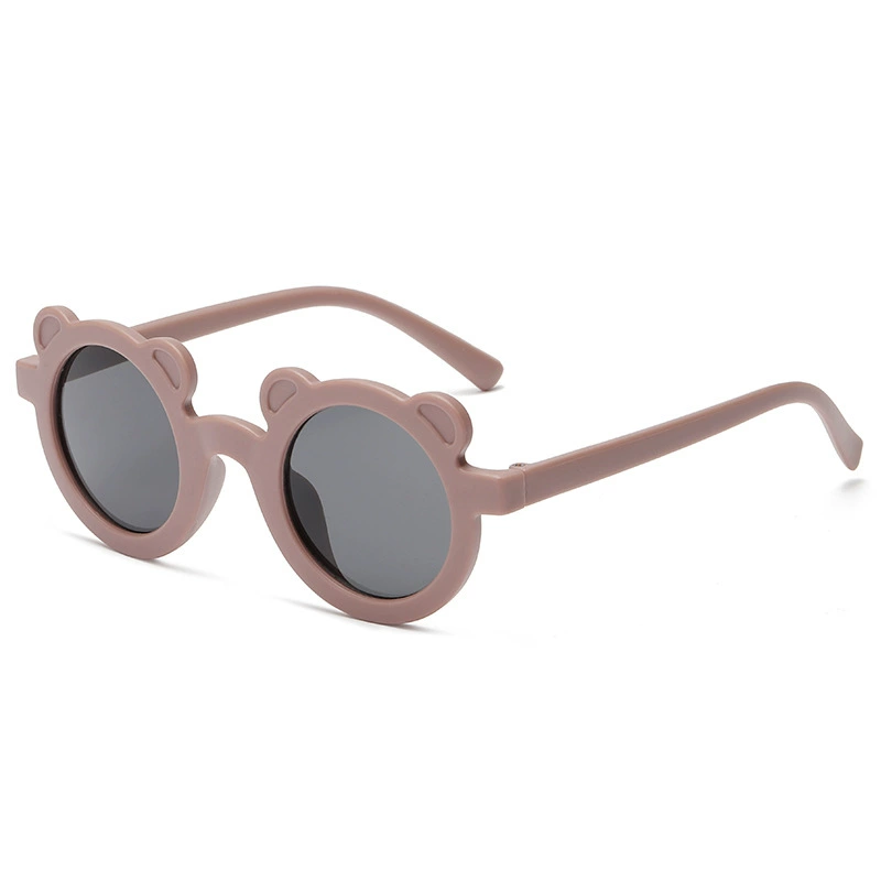 Коричневые детские карикатурные sunglasses для мужчин и женщин девочек, модные солнечные очки, с маленькими медведями