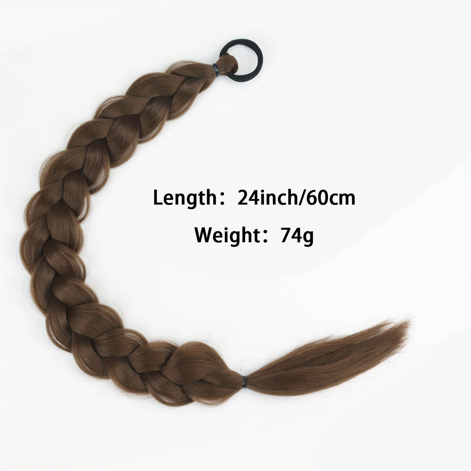 Trenzas largas de cola de caballo con banda elástica extensión de cabello sintético para uso diario accesorios de cabello de fiesta