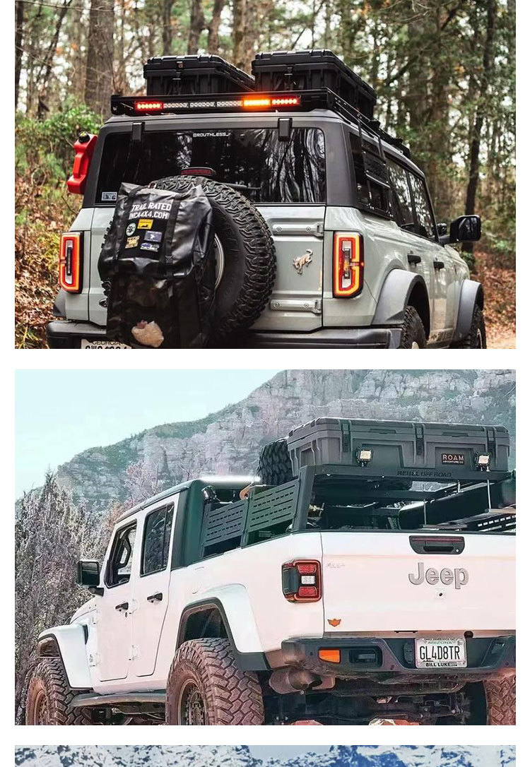 Roof equipment box 95 liters ROAM brand luggage net board step bag holder explosion-proof anti-fall off-road tool box