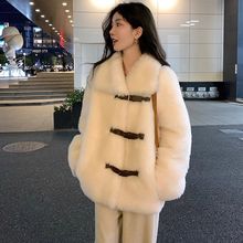 杨幂同款羊剪绒羊羔毛外套皮毛一体仿皮草宽松加厚冬季外套女