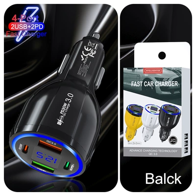 Mobil şarj cihazları charger 2QC3.0 2PD fast - 359-2a2c-sx-black-small-package