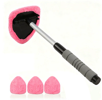 Car cleaning tools: Defogging Wipe, Car Windshield Cleaning - pink-4-piece-set