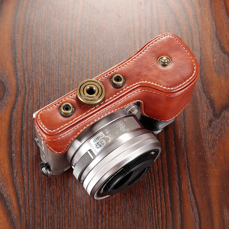 (2개) A7C 카메라 가방 A6000 A6400 A6100 ZVE10 가죽 케이스 보호 케이스