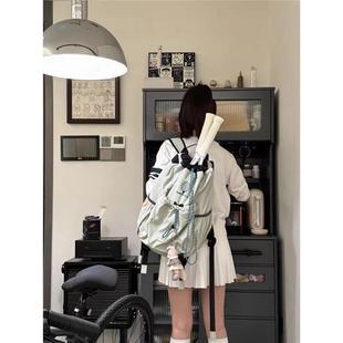 Badminton Bag Mint Mambo Color Men's and Women's Tennis Racket Backpack Lightweight Sports Travel Large Capacity Drawstring Shoulder Book