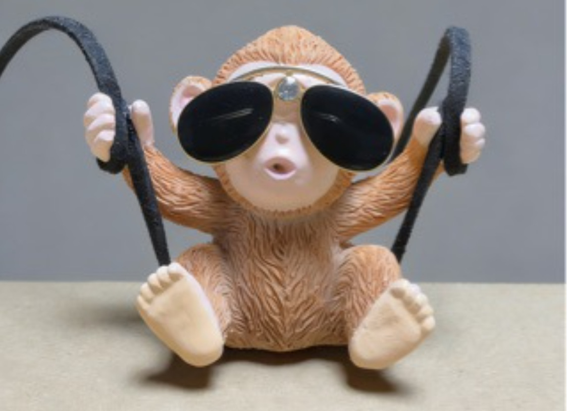Cross-Border Hot-Selling Car Accessories, Rearview Mirror Hangings, Home Decor Dolls, Cartoon Cute Little Monkey Hangings
