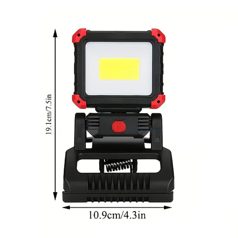 Cross-Border Ce+Rohs Rechargeable Cob Magnetic Clamp Work Light, Rotatable Portable Ultra-Bright Led Work Light