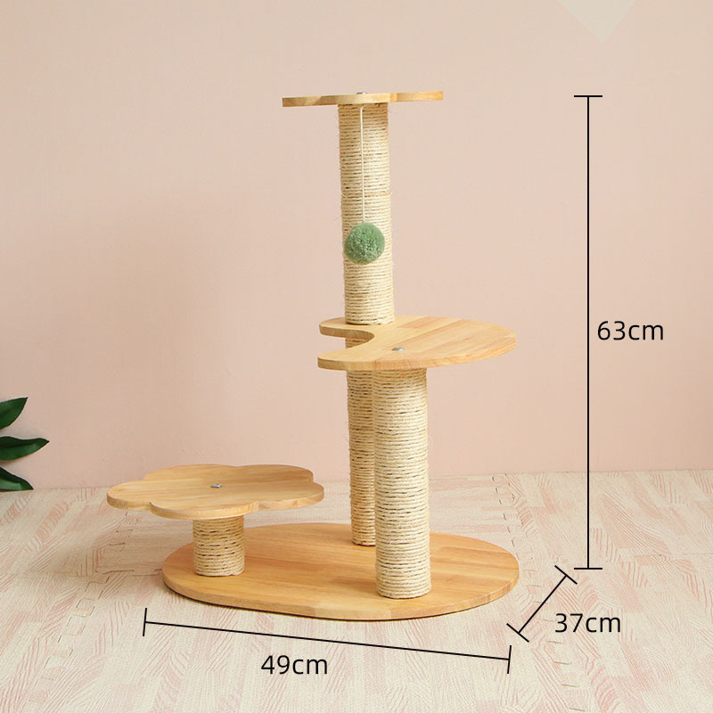 迈北彼橡木猫爬架猫窝猫树一体登高跳台磨爪支柱逗猫玩具猫咪用品