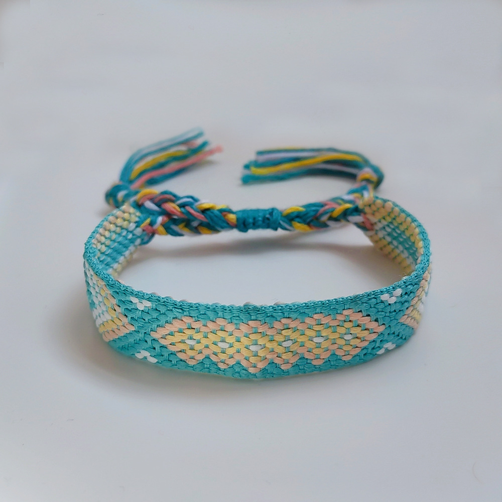 1 Pièce Rétro Géométrique Fil De Coton Tricot Femmes Bracelets display picture 13