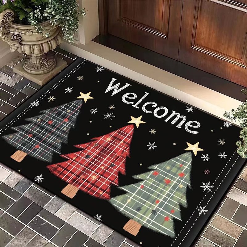 クロスボーダーアマゾンクリスマスフロアマットカスタムメイド玄関ドアフロアマット吸水性滑り止めクリスマスカーペット卸売|undefined
