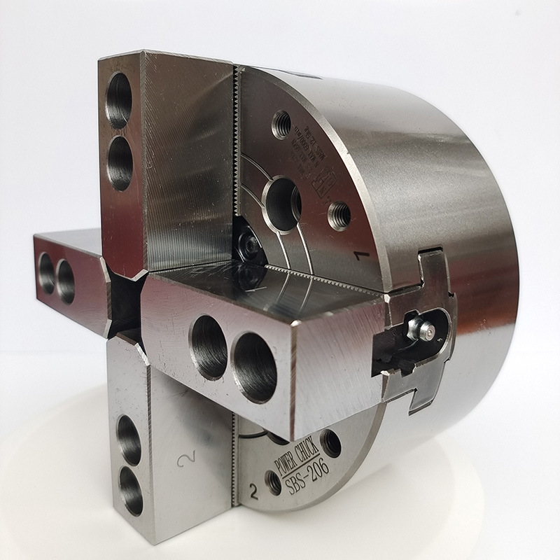 Chuck hidráulico hueco de cuatro garras 4 garras Chuck hidráulico de alta velocidad 6 8 10 12 cuerpo de acero completo