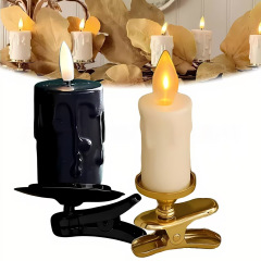 跨境Clip on Candles for Christmas Trees 圣诞树夹式蜡烛夹式灯