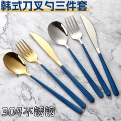 工場直販 304ステンレス製ナイフ・フォーク・スプーン 韓国風デザート・ケーキ 家庭用洋食 クロスボーダー ステーキナイフ・フォーク