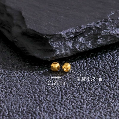 Zərgərlik ara hissələri 24K Gold Personalized Spacer Beads - 25mm-square-spacer-beads-about-33-piecesg