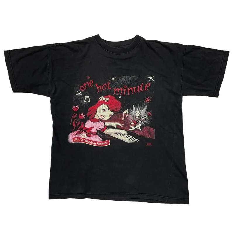 赤唐辛子バンドロックRed Hot Chili Peppersアメリカンレトロヴィンテージメンズtシャツ
