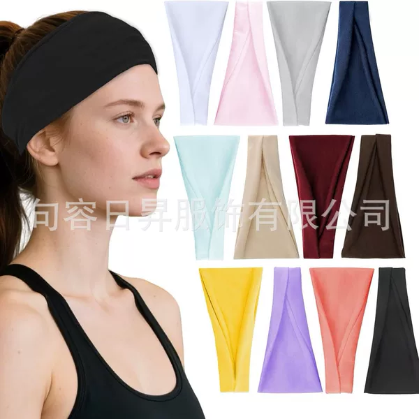Cross-Border Customized Anti-Sweat Headband, Sports Headband, Sweat-Absorbent Headband, Women's Hairband, Summer Fitness, Basketball, Running, Anti-Sweat Headband