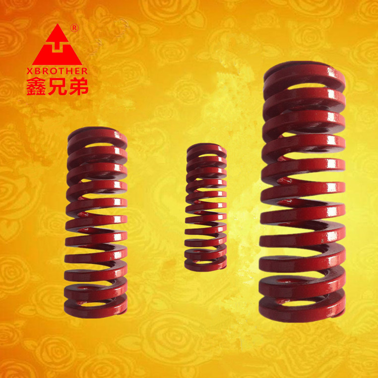 厂家直销矩形压缩模具高弹力弹簧扁线圆线红色TM40*90