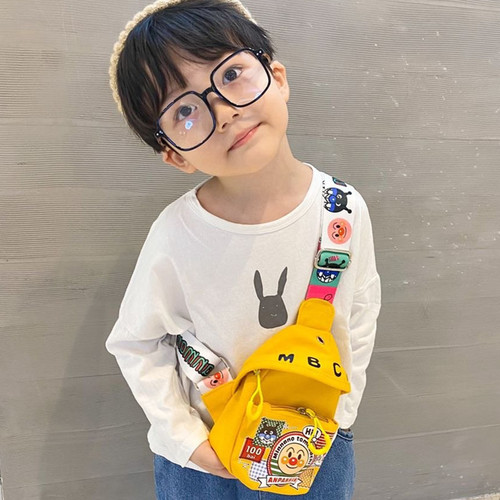 Children's mini rucksack printed chest bag super cute graffiti student crossbody bag female summer parent-child bag
