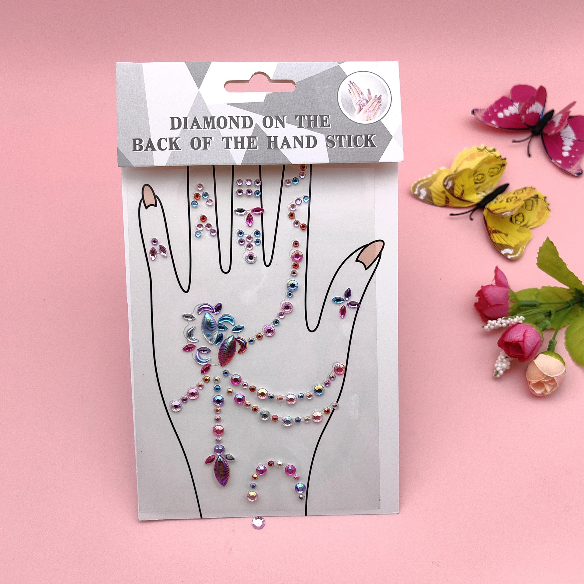 Nueva mano transfronteriza pegatinas decorativas acrílico música Festival Navidad joyería rhinestone manicura uñas pegatinas princesa