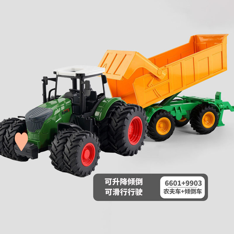 camión agrícola camión tractor modelo infantil juguete cosechadora ingeniería de aleación para niños conjunto de automóviles