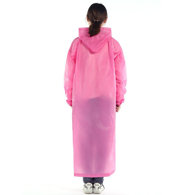 レインコート肥厚女性用ロングEVA全身防雨大人用透明屋外旅行非使い捨てレインポンチョEVA|undefined