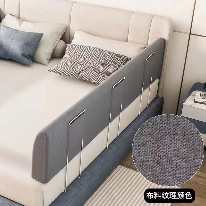 어린이 충돌방지 소프트 침대 서라운드 [린넨 다크그레이 원피스]