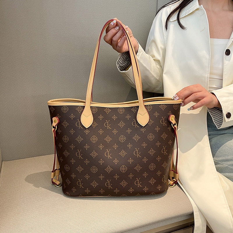Cross-Border Large-Capacity Tote Bag, Fashionable Printed Color-Blocking Bag, Simple Commuter Shoulder Bag for Women, Factory Wholesale Women's Bag Cross-Border Large-Capacity Tote Bag, Fashionable Printed Color-Blocking Bag, Simple Commuter Shoulder Bag for Women, Factory Wholesale Women's Bag