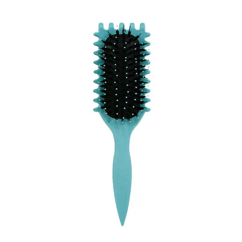 Paddle Hair Brush, multi-color air-cushion detangling comb, 24 cm, for waves & curls
