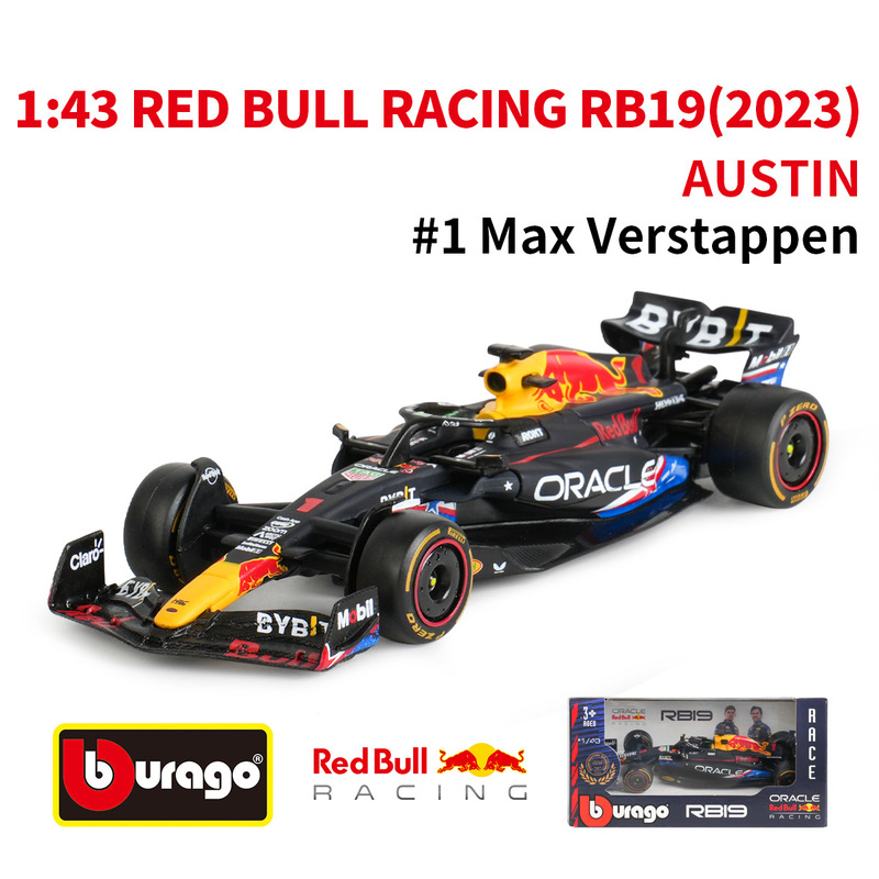 Bimei 1:43 Red Bull RB19 Austin Formula Austin Racing Model 2023 F1 Alloy Model