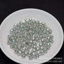 莫桑钻微蓝底魔盒火彩超好無微管八心八箭带孔饰品配件可全国复检