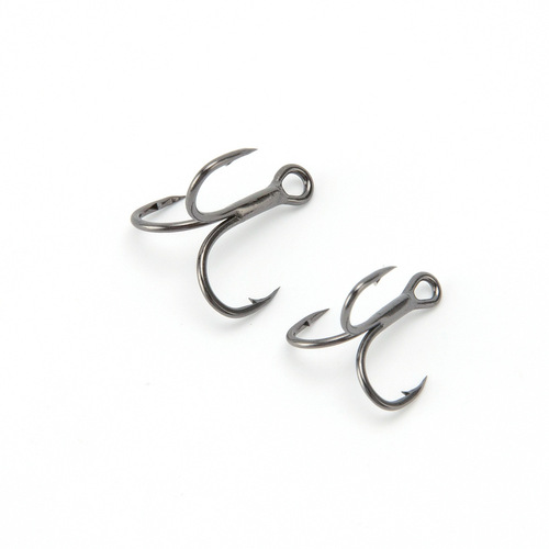 Luya 4 times strengthened three-hook blood groove hook anti-corrosion black nickel barb sharp fake bait hook fresh seawater fish hook batch
