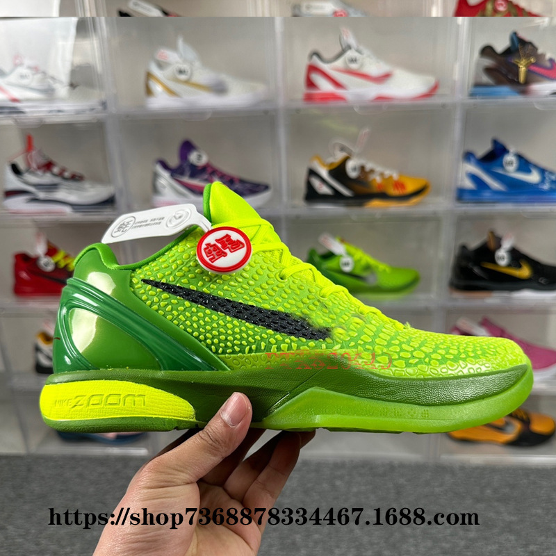 蒲田純原Zoom Kobe 6科比6代男子実戦バスケットボールシューズ真炭素板反転青蜂侠黒赤|undefined