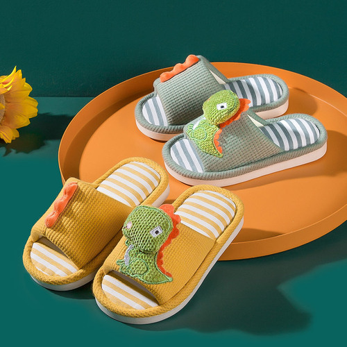 Fawn Milli Children's Slippers Wholesale Spring and Autumn Linen Indoor Home Soft Sole Boys Girls Baby All Seasons Slippers