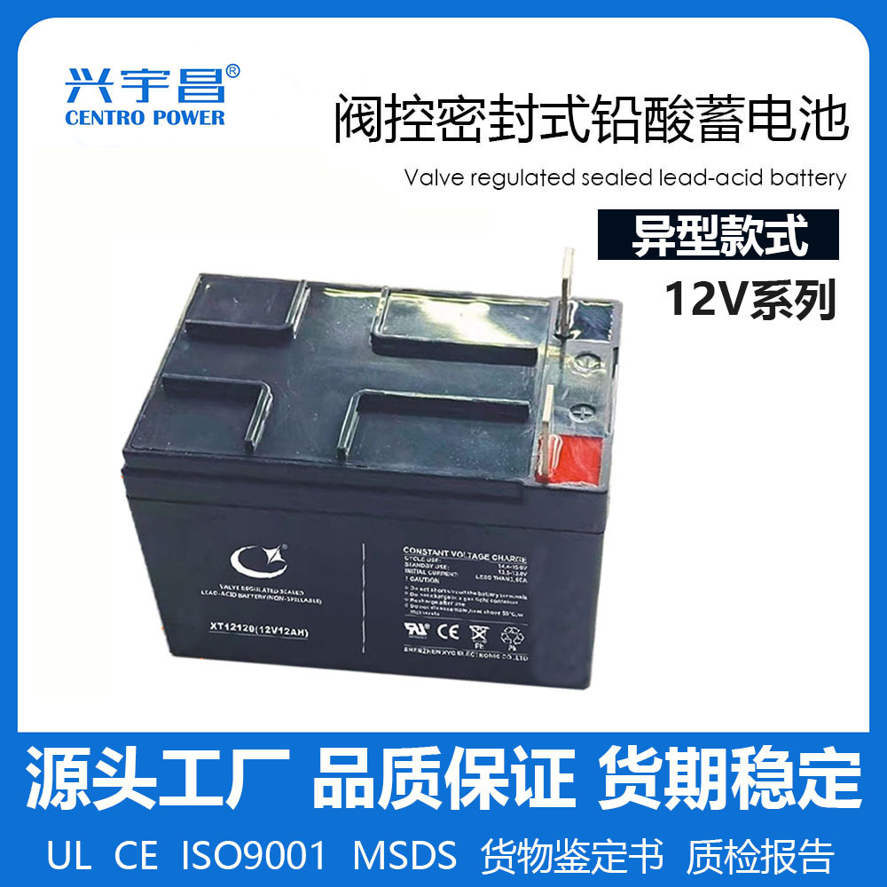 12V铅酸电池 异型电池免维护 12V7AH12AH5.5AH阀控密封铅酸蓄电池
